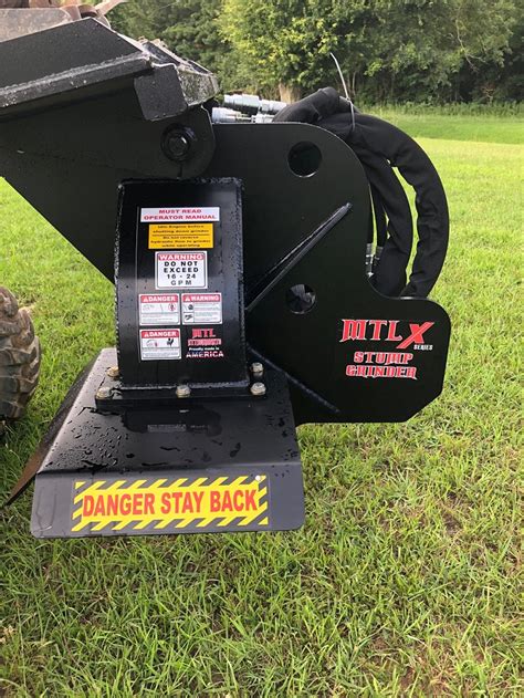 standard flow skid steer stump grinder|mtl x series stump grinder.